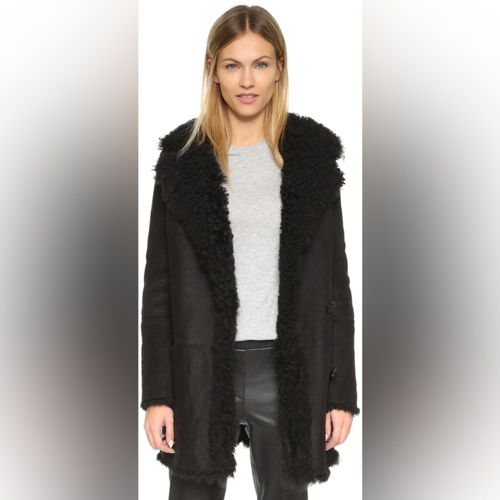 Theory Abrienda Gosford Fur reversible coat
